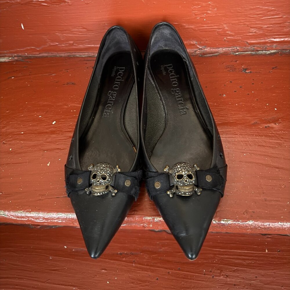 pedro garcia whimsigoth indie sleeze goth kitten skull flat 38.5(fits 8.5-9)